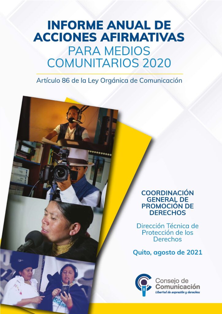 NFORME ANUAL DE ACCIONES AFIRMATIVAS PARA MEDIOS COMUNITARIOS 2020