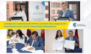 Consejo de Comunicación firma convenio de cooperación interinstitucional con la Universidad Indoamérica