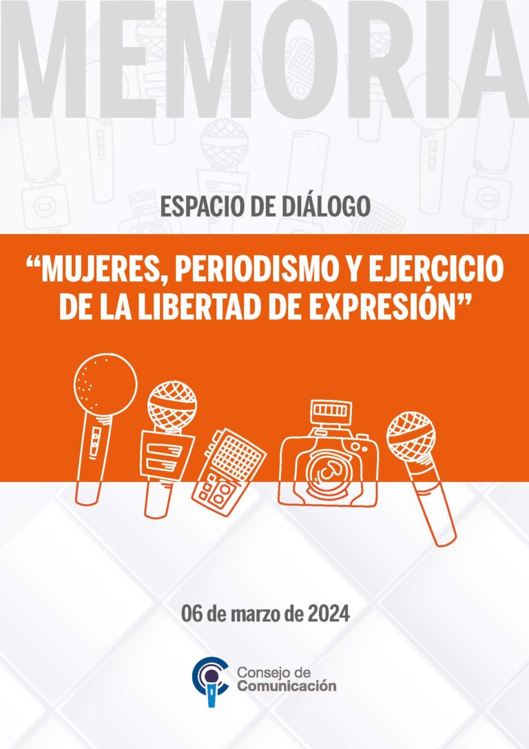 Espacio de diálogo "Mujeres, periodismo y ejercicio de la libertad de expresión"