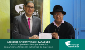 Tarifa preferencial de agua para fortalecer medios comunitarios en Saraguro – 75% de descuento