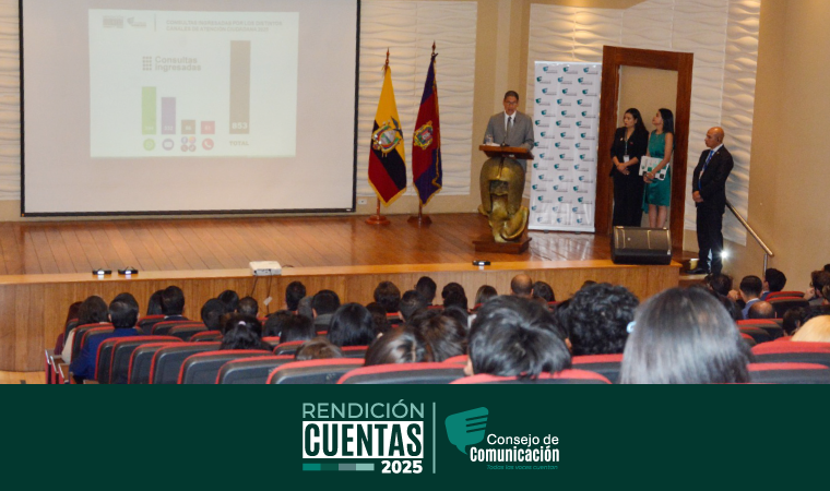 El Consejo de Comunicación presentó su Rendición de Cuentas 2025 con resultados que fortalecen el sistema comunicacional del país