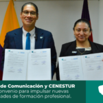 CONSEJO DE COMUNICACIÓN Y CENESTUR FIRMAN CONVENIO PARA FORTALECER LA FORMACIÓN DE TRABAJADORES DE LA COMUNICACIÓN