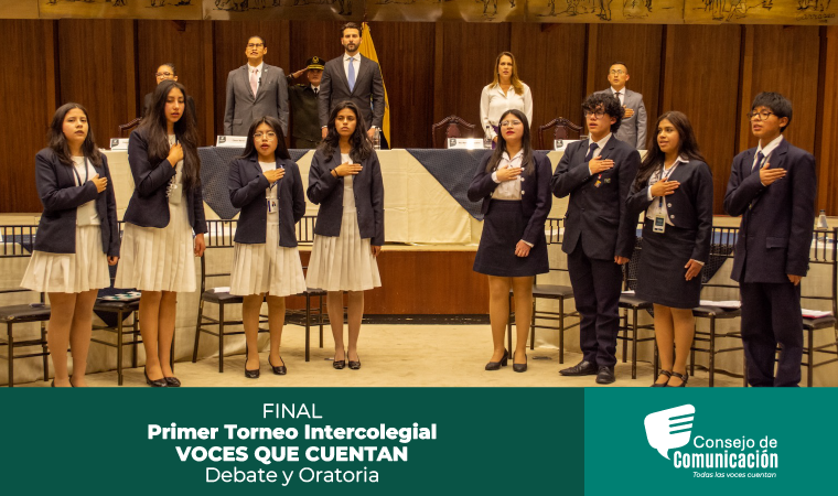 Consejo de Comunicación premia a los ganadores del Primer Torneo Intercolegial “Voces que cuentan”