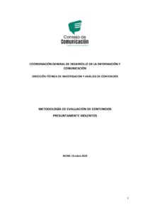 Actualización Metodologia de Evaluación de Contenidos Presuntamente Violentos