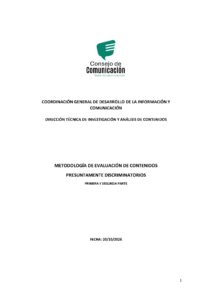 Metodología de Evaluación de Contenidos Presuntamente Discriminatorios